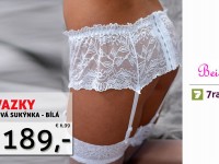 Aktuální akce - Bílá krajková podvazková sukýnka Garter Skirt - se slevou 38%